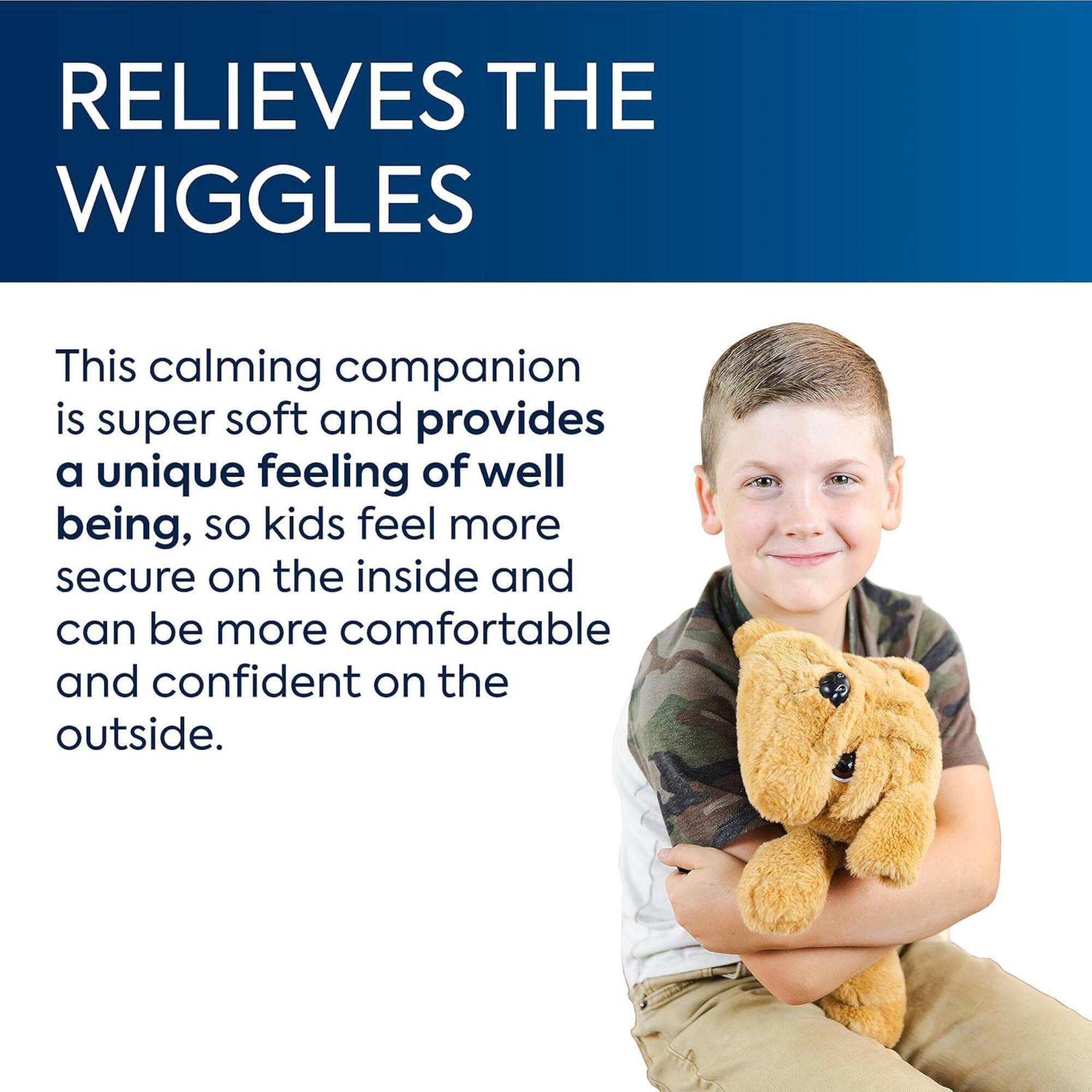 Bouncyband® Brown Happy Hugs Sensory Weighted Plush Bulldog